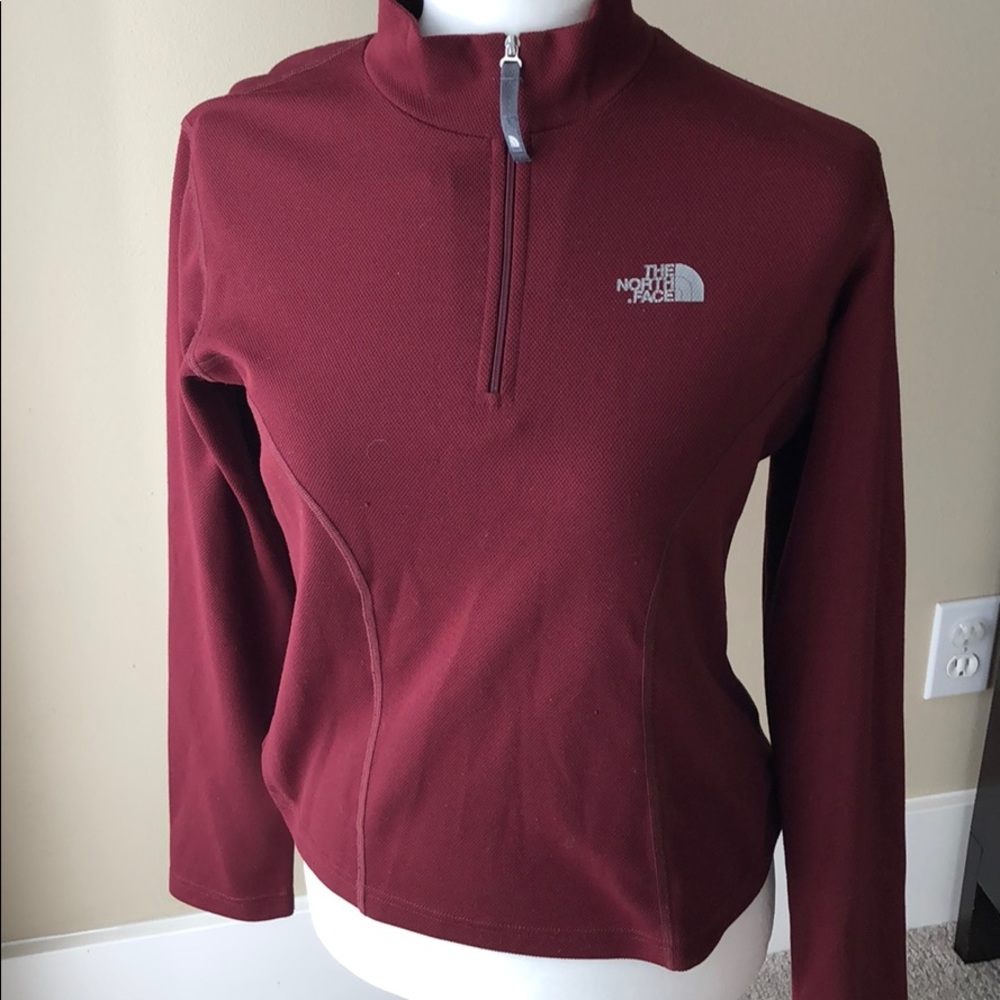 North Face flight series shirt with half zip front